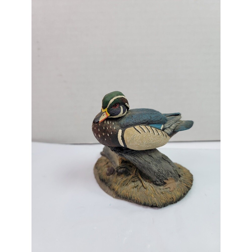 Aus-Ben Studios Wood Duck Figurine Resin Wildlife Bird Decor USA